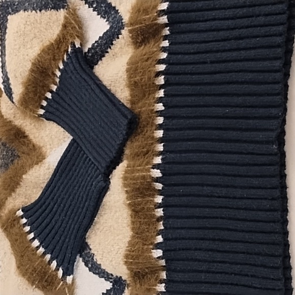 Ana XXL Soft Stretchy Mock Neck Winter Sweater Olive Tan Cream Black Comfy - Picture 6 of 12